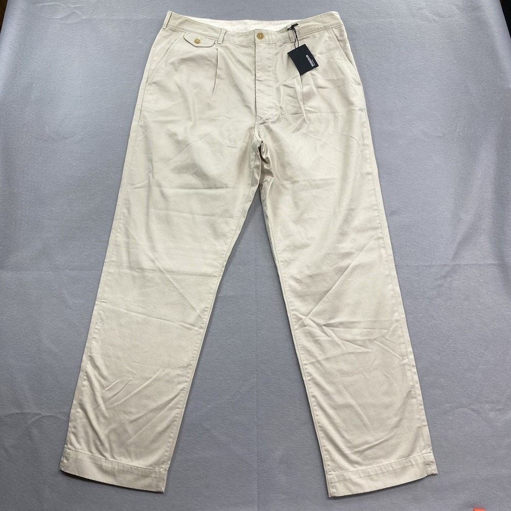 Buck Mason Pants Mens 36 Beige Shuttle Sateen Japanese Twill Larsen Khakis